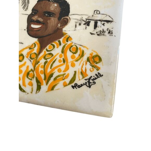 Vintage Mary Zuill Bermuda Art Tile 1916-1971 Hand Painted Original Rare - Picture 2 of 5